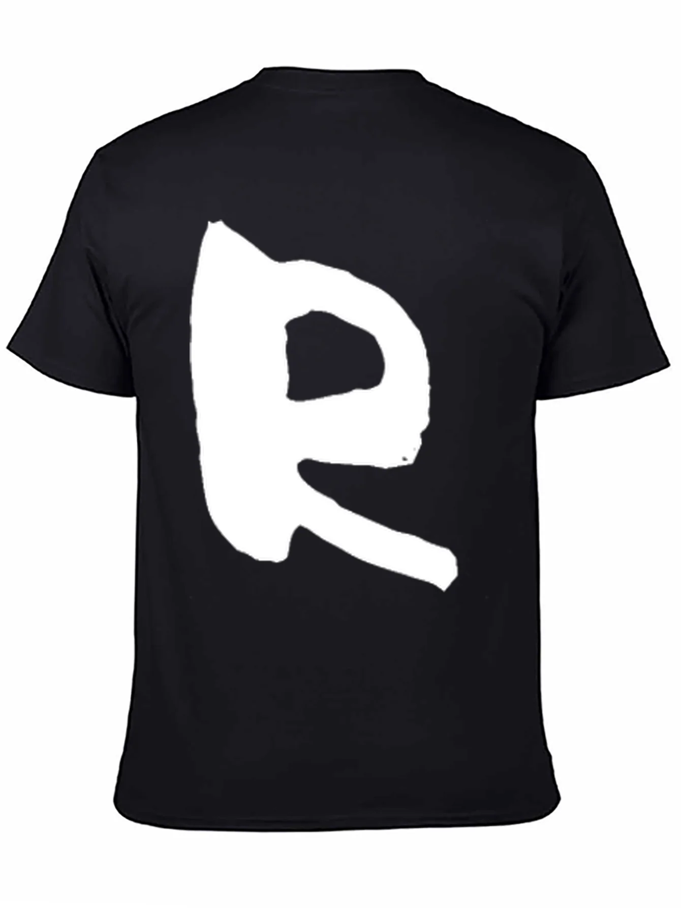 Bold R Graphic Print Black T-Shirt