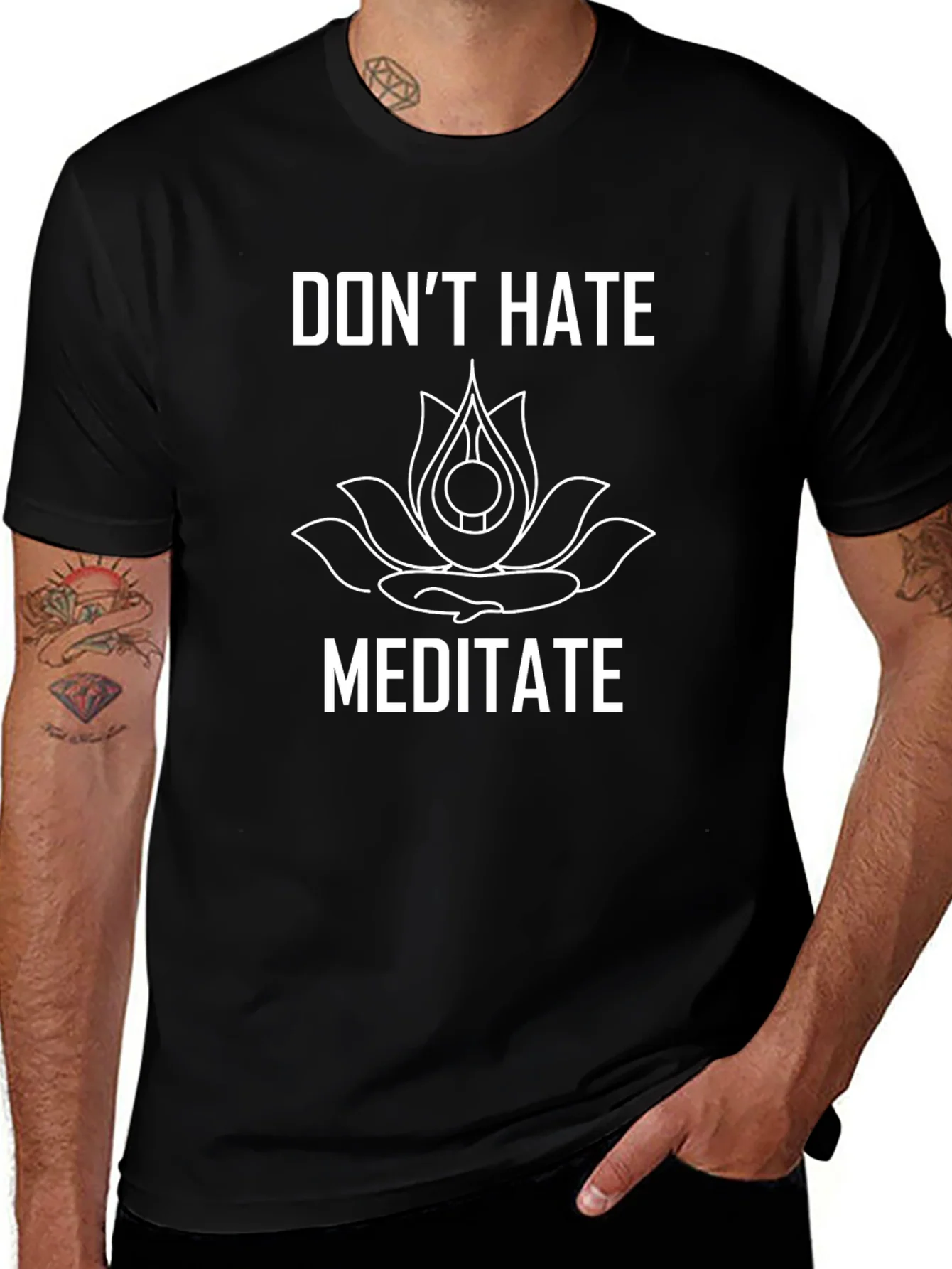 Dont Hate Meditate Graphic T-Shirt