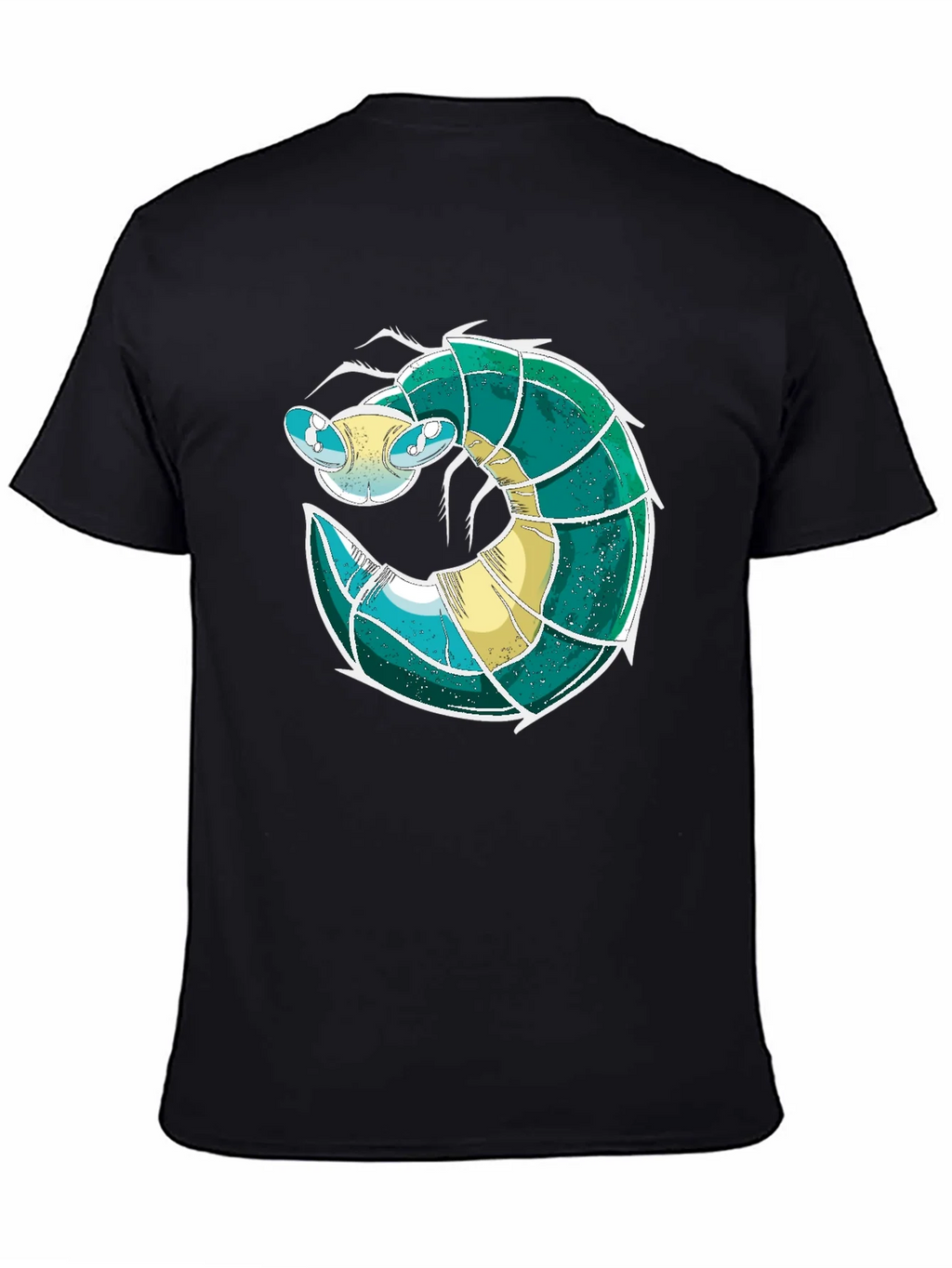 Cool Shrimp Design Black T-Shirt