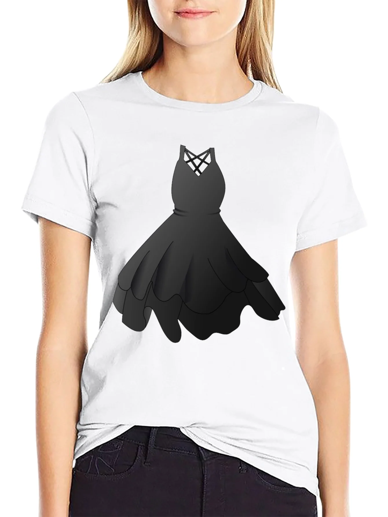 Elegant Dress Graphic Tee - Stylish & Comfortable