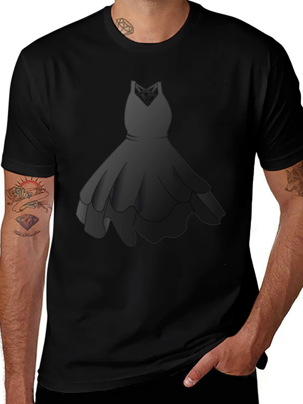 Elegant Dress Graphic Tee - Stylish & Comfortable