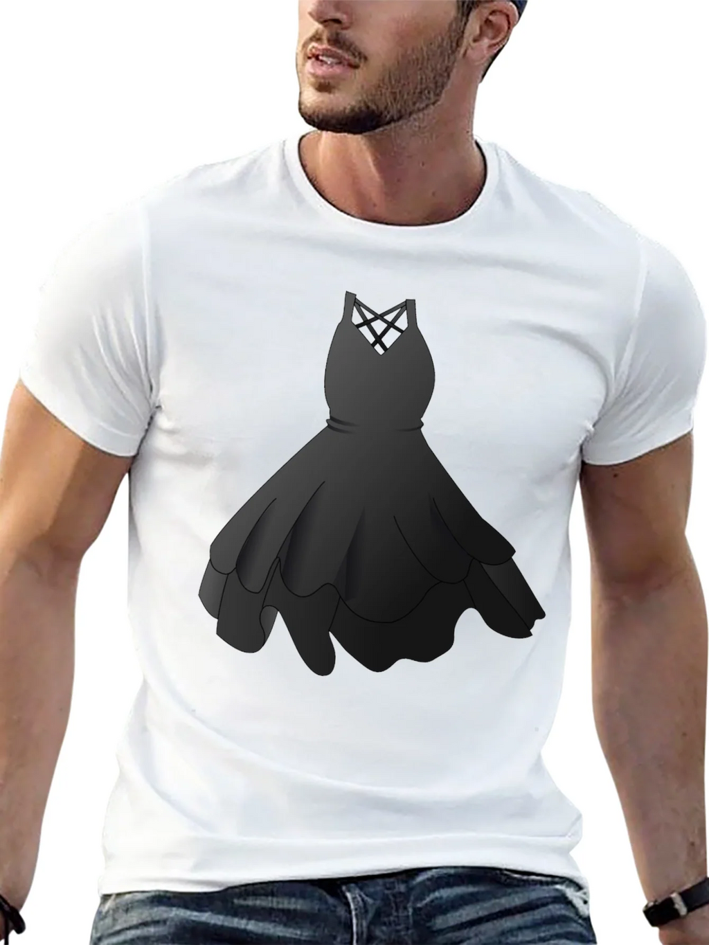 Elegant Dress Graphic Tee - Stylish & Comfortable