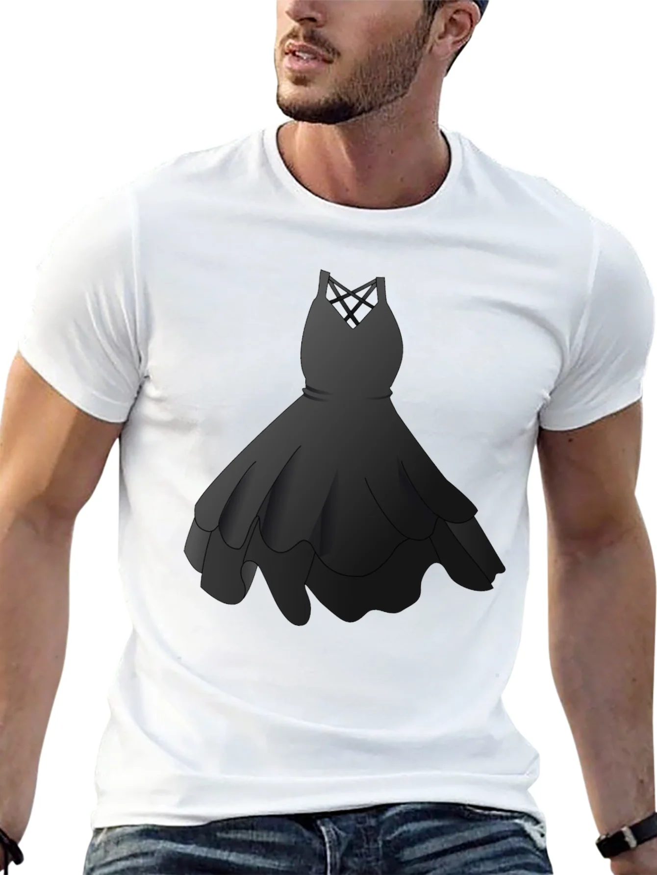 Elegant Dress Graphic Tee - Stylish & Comfortable