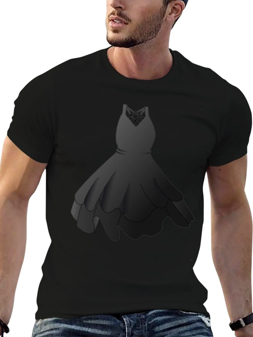 Elegant Dress Graphic Tee - Stylish & Comfortable
