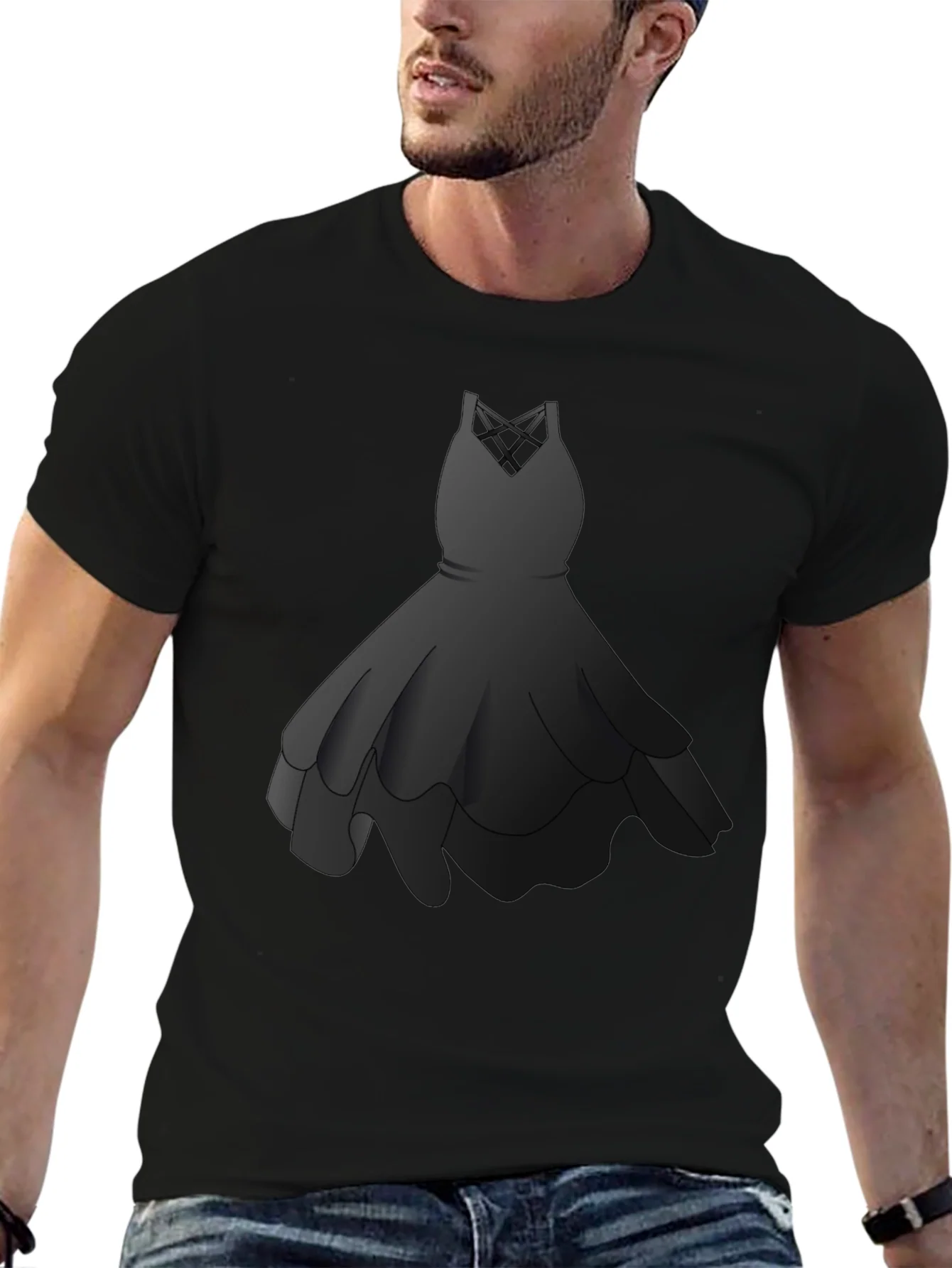 Elegant Dress Graphic Tee - Stylish & Comfortable