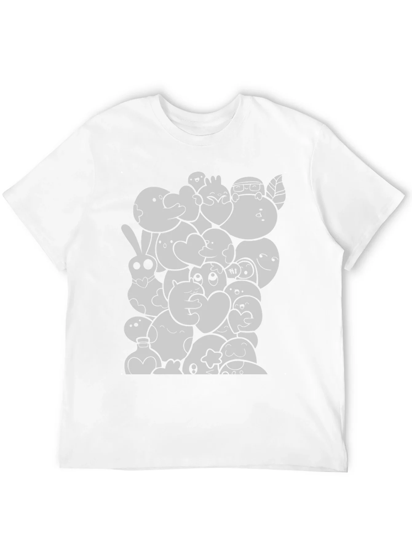 Cartoon Doodle Graphic Black T-Shirt