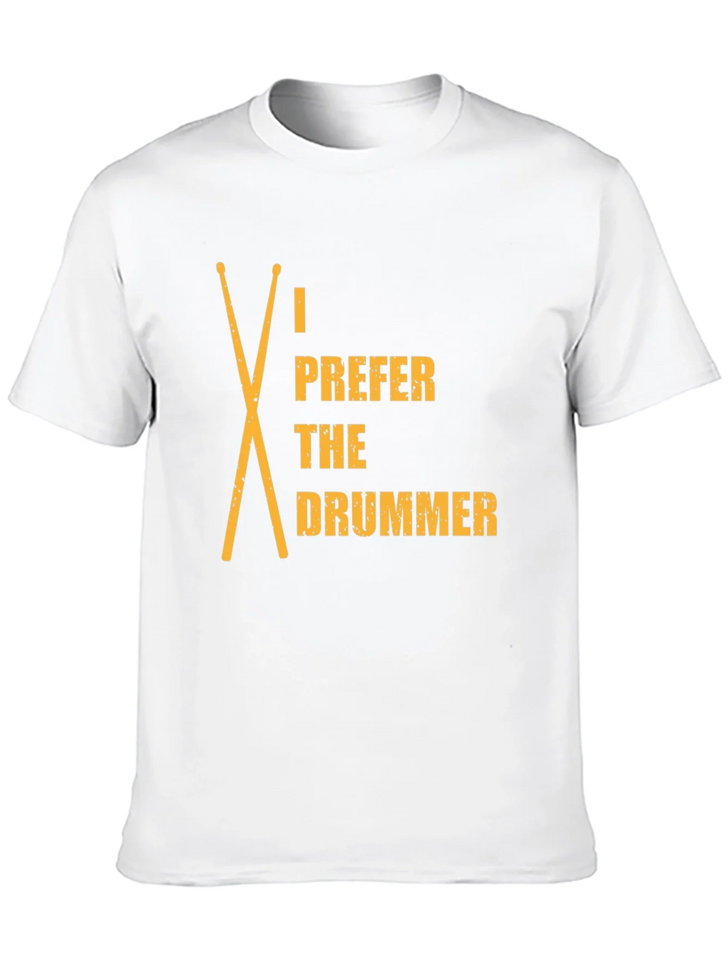 I Prefer The Drummer Graphic Tee - Black