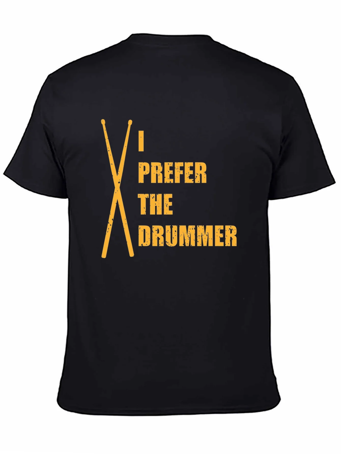 I Prefer The Drummer Graphic Tee - Black