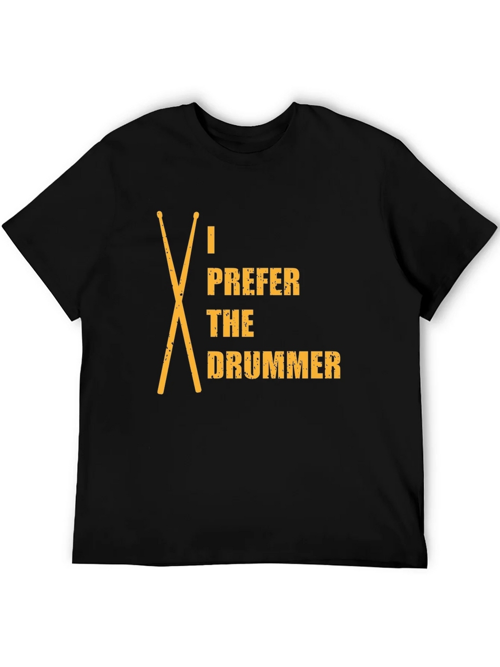 I Prefer The Drummer Graphic Tee - Black
