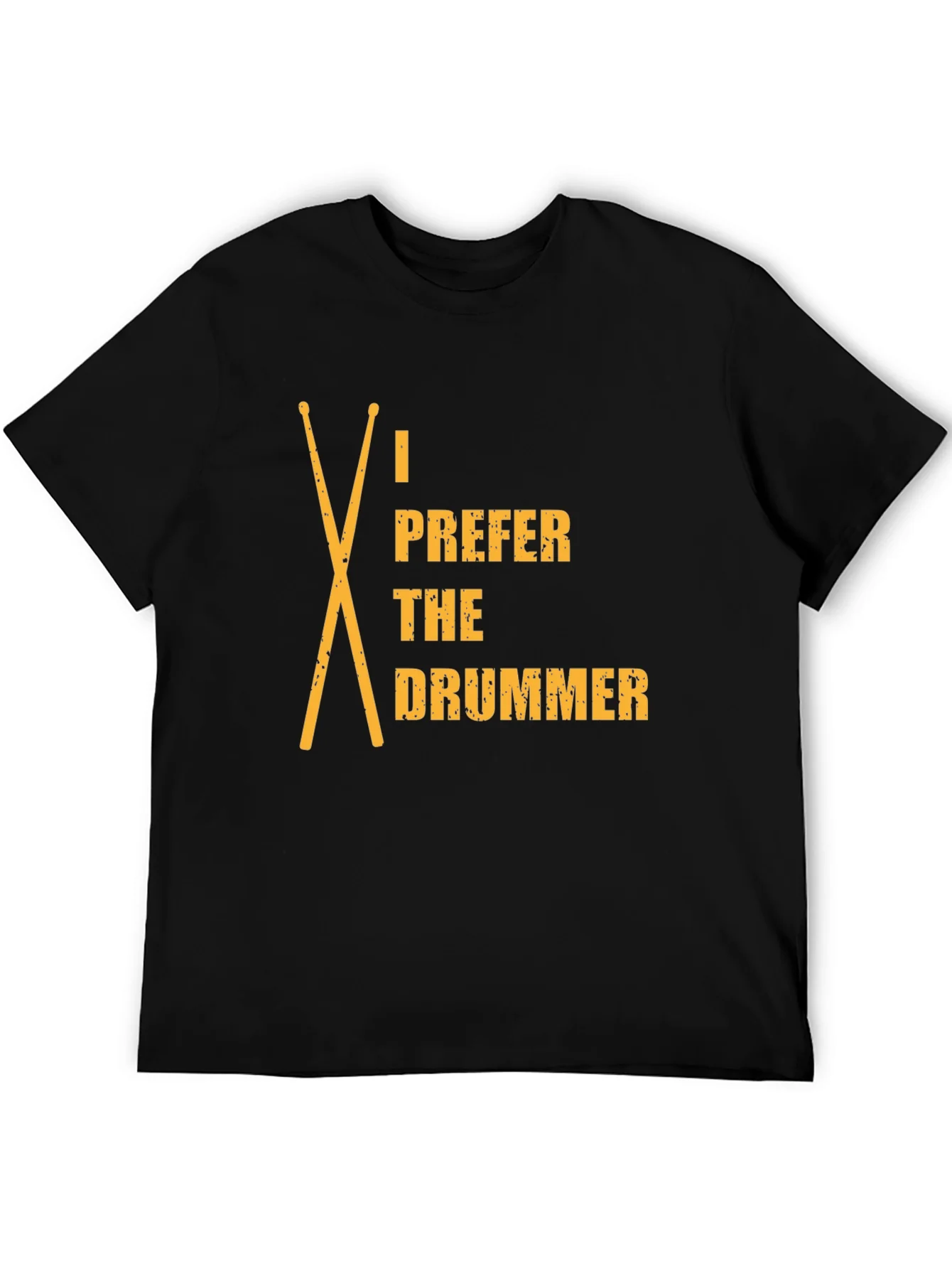 I Prefer The Drummer Graphic Tee - Black