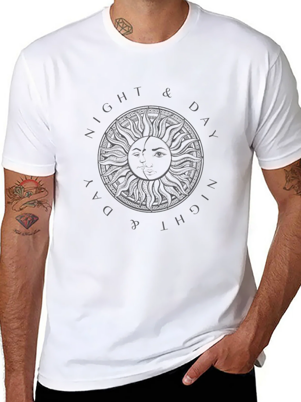 Night & Day Graphic T-Shirt - Stylish Comfort