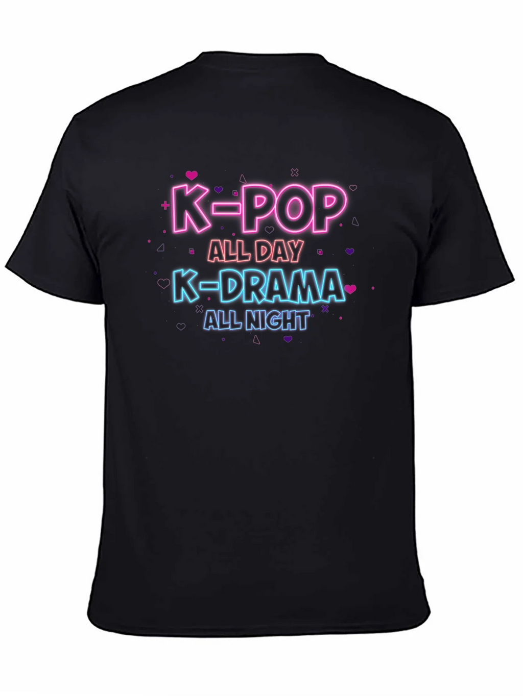 K-Pop All Day K-Drama All Night Black T-Shirt