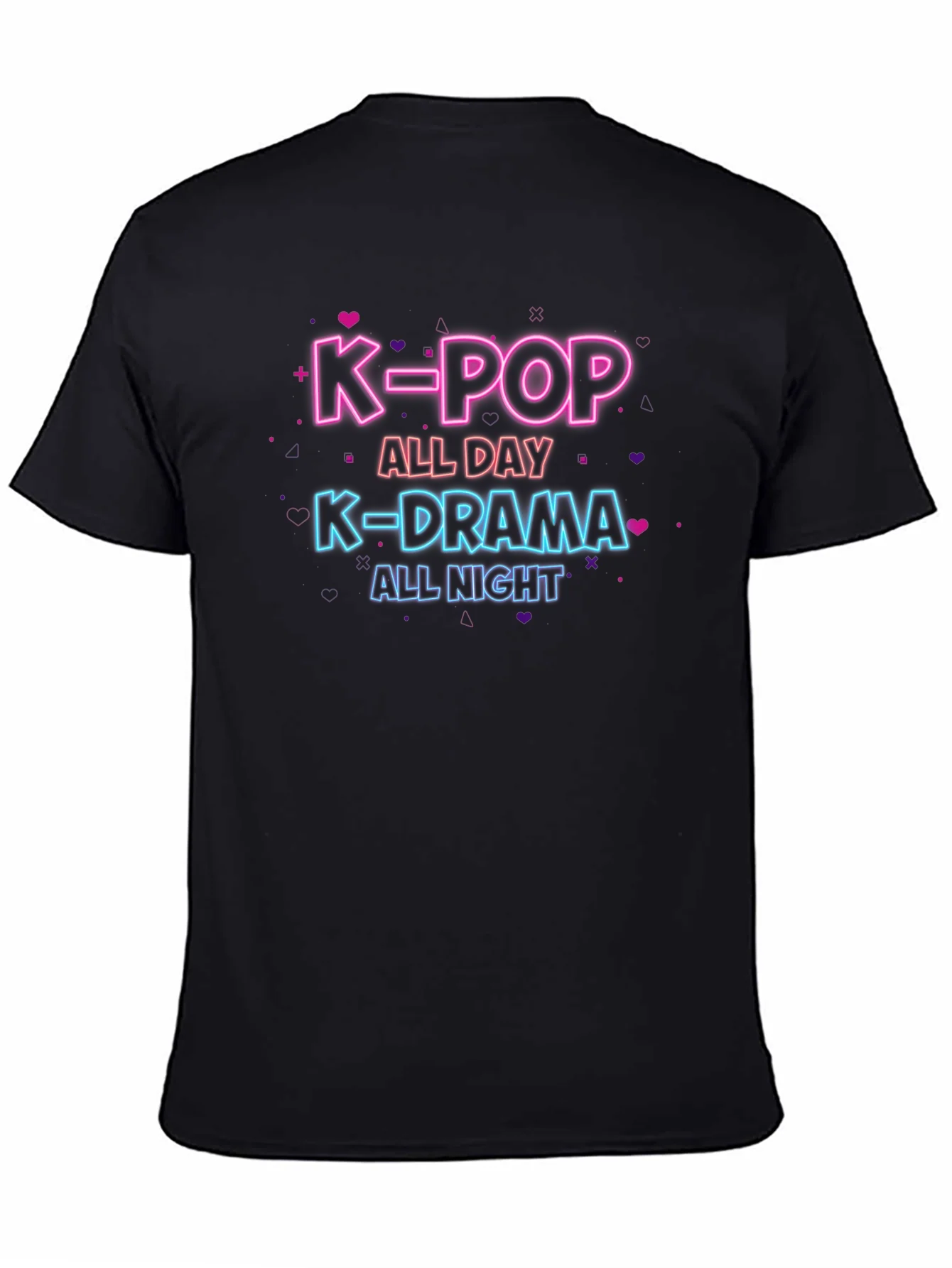 K-Pop All Day K-Drama All Night Black T-Shirt