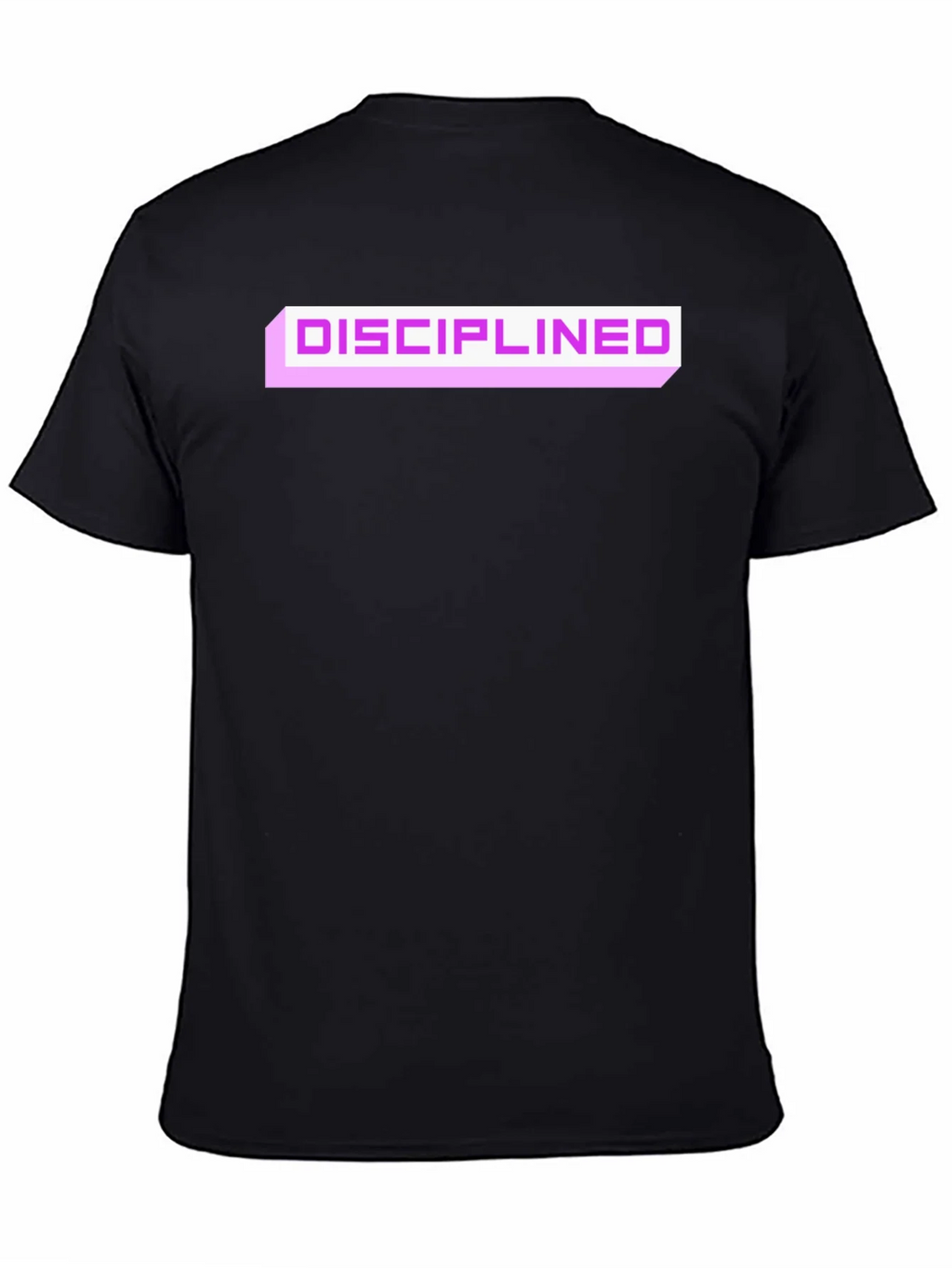 Disciplined Graphic Tee - Black Cotton Blend Casual T-Shirt