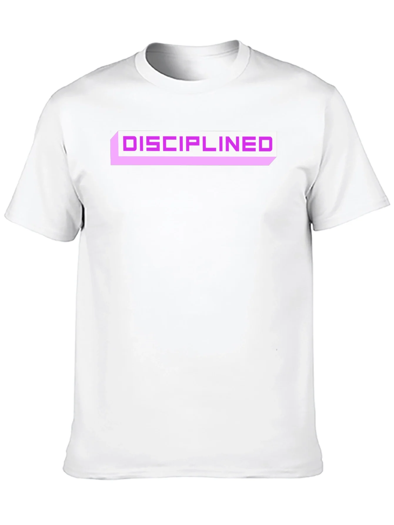 Disciplined Graphic Tee - Black Cotton Blend Casual T-Shirt