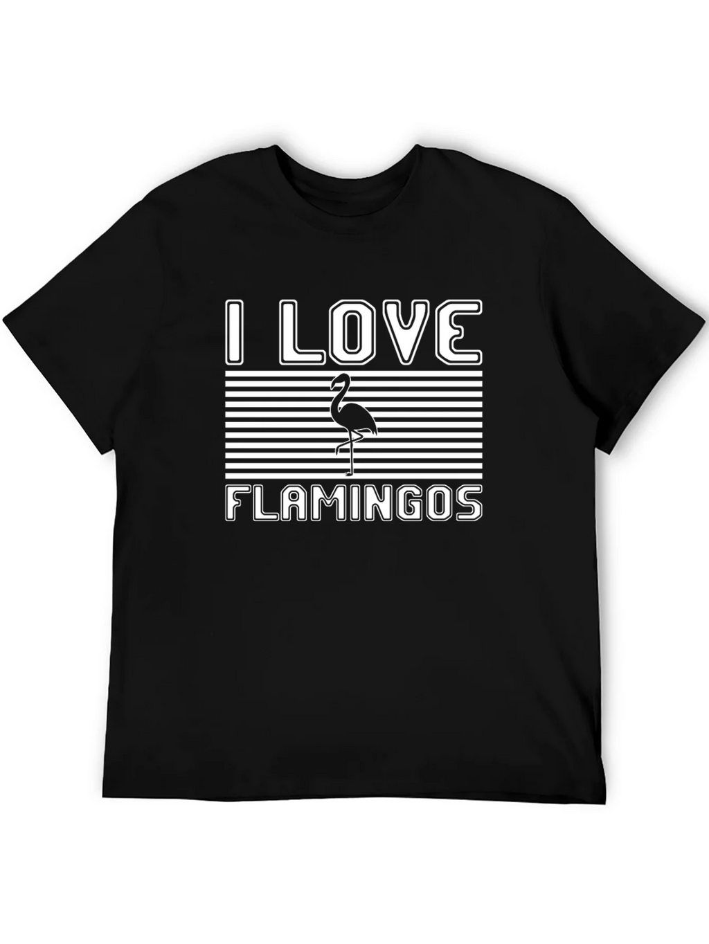I Love Flamingos Graphic Tee Shirt