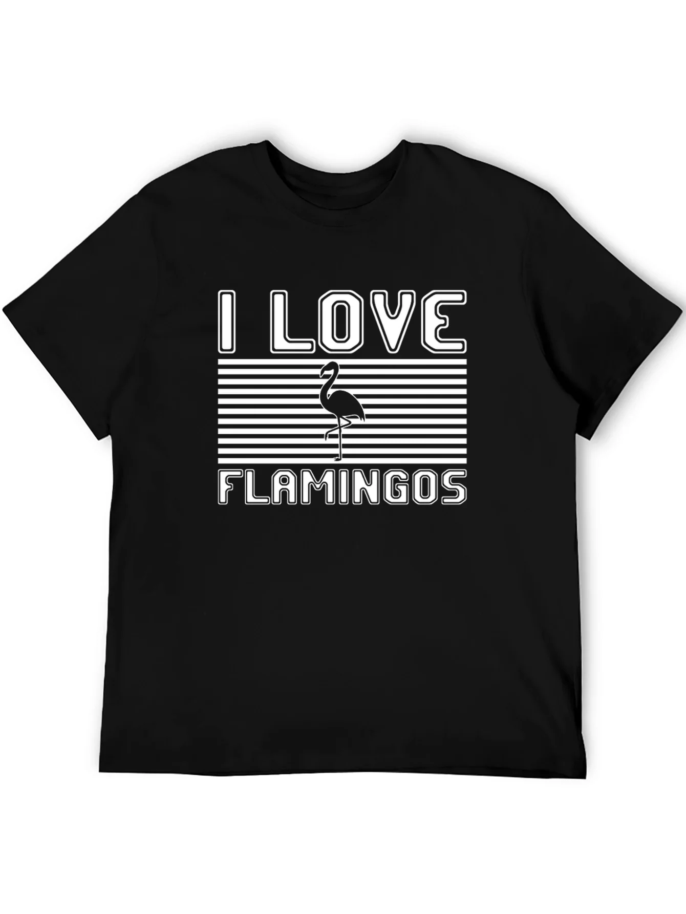 I Love Flamingos Graphic Tee Shirt