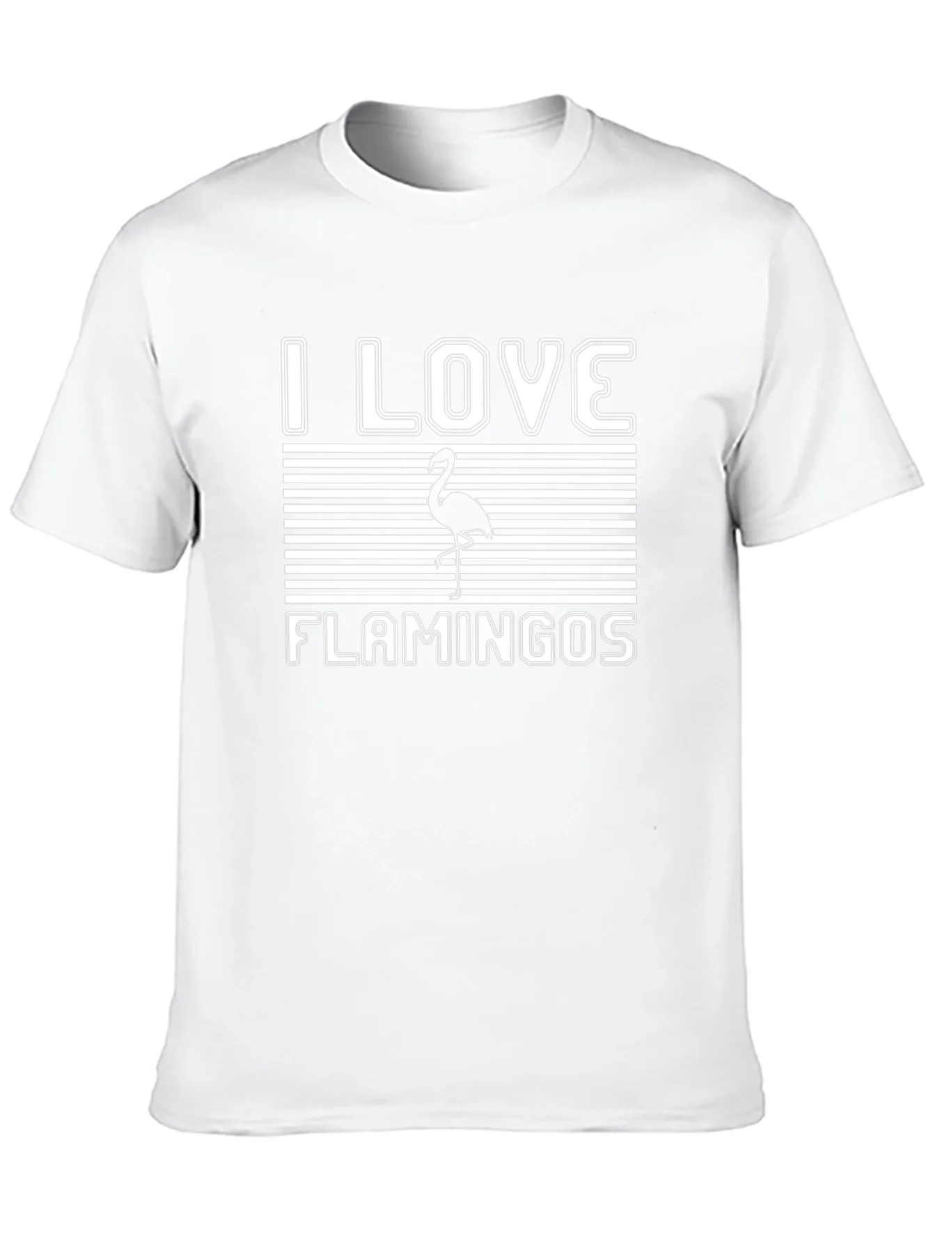 I Love Flamingos Graphic Tee Shirt