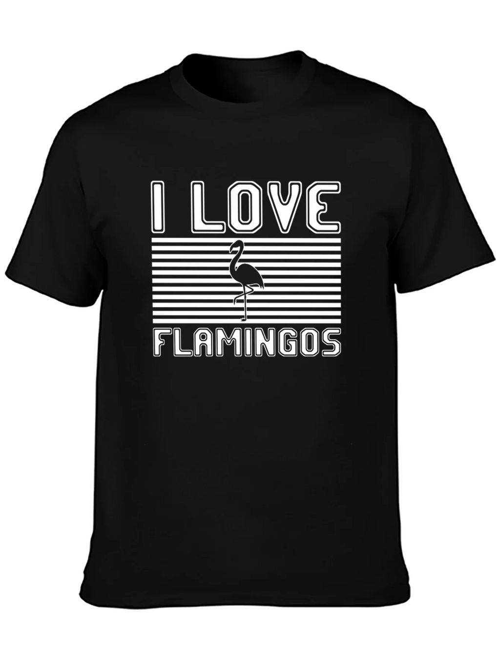 I Love Flamingos Graphic Tee Shirt