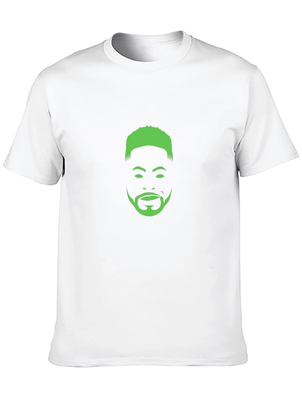 Cool Green Face Graphic Black T-Shirt