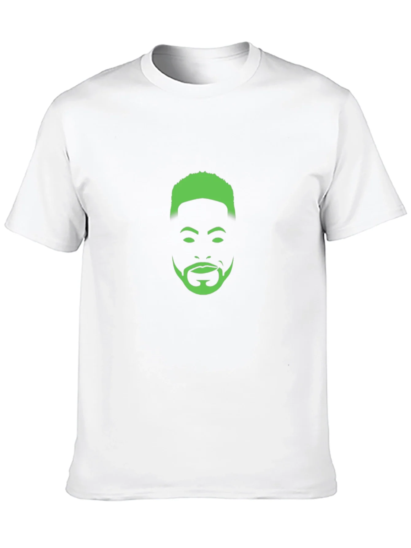 Cool Green Face Graphic Black T-Shirt