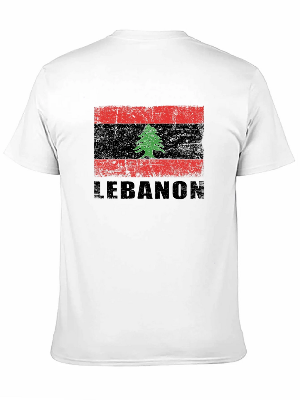 Lebanon Flag T-Shirt - Distressed Design