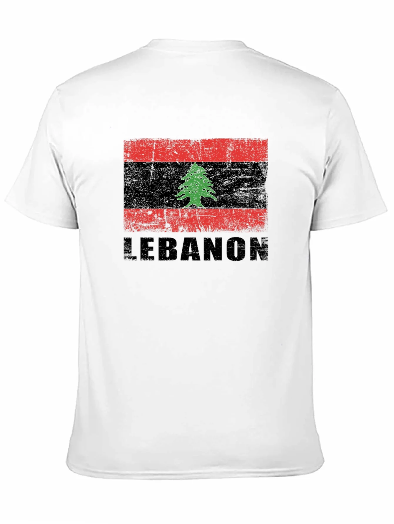 Lebanon Flag T-Shirt - Distressed Design