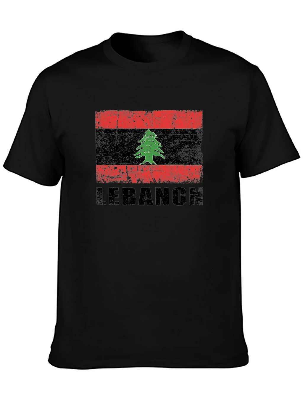 Lebanon Flag T-Shirt - Distressed Design