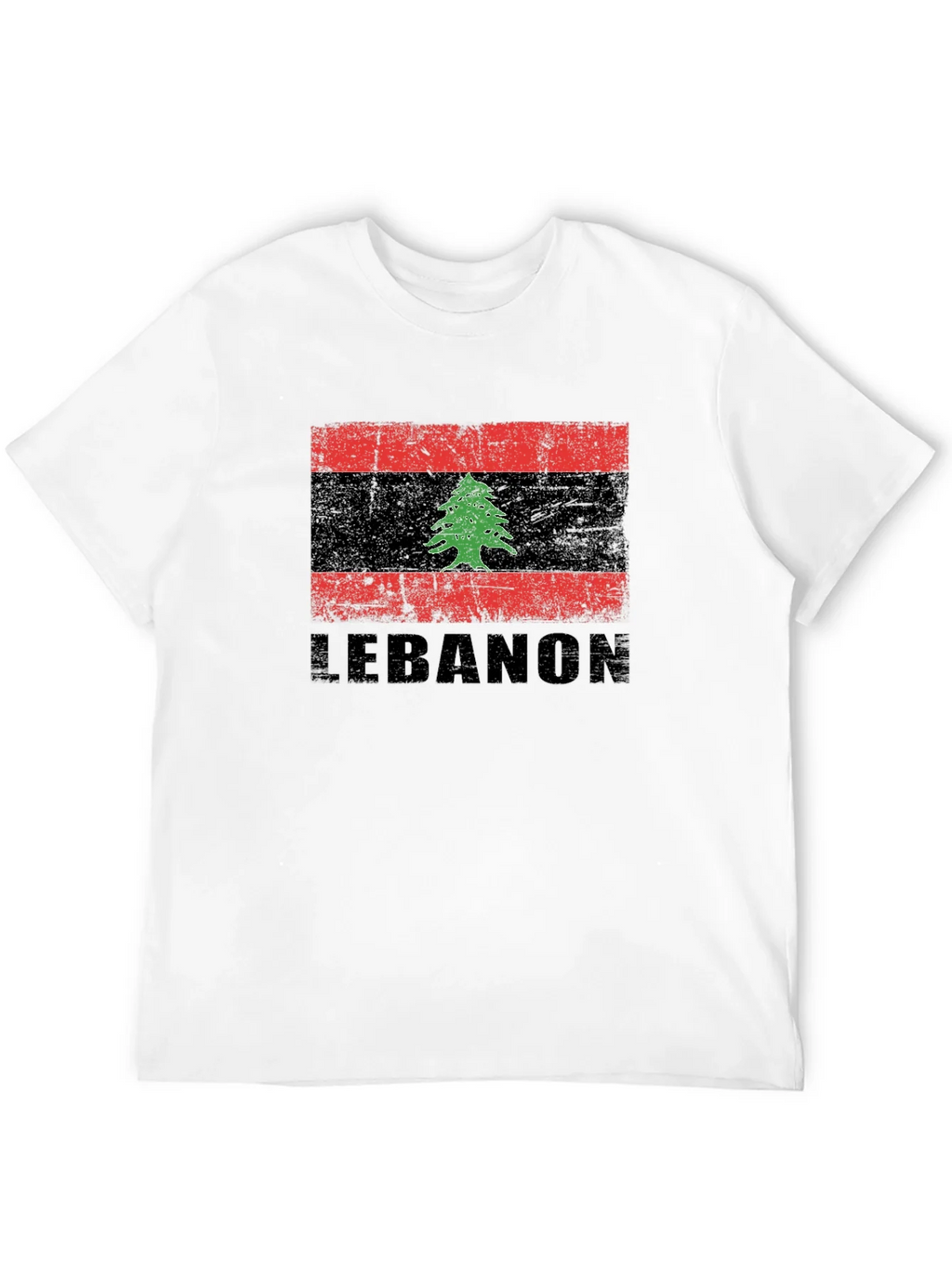 Lebanon Flag T-Shirt - Distressed Design