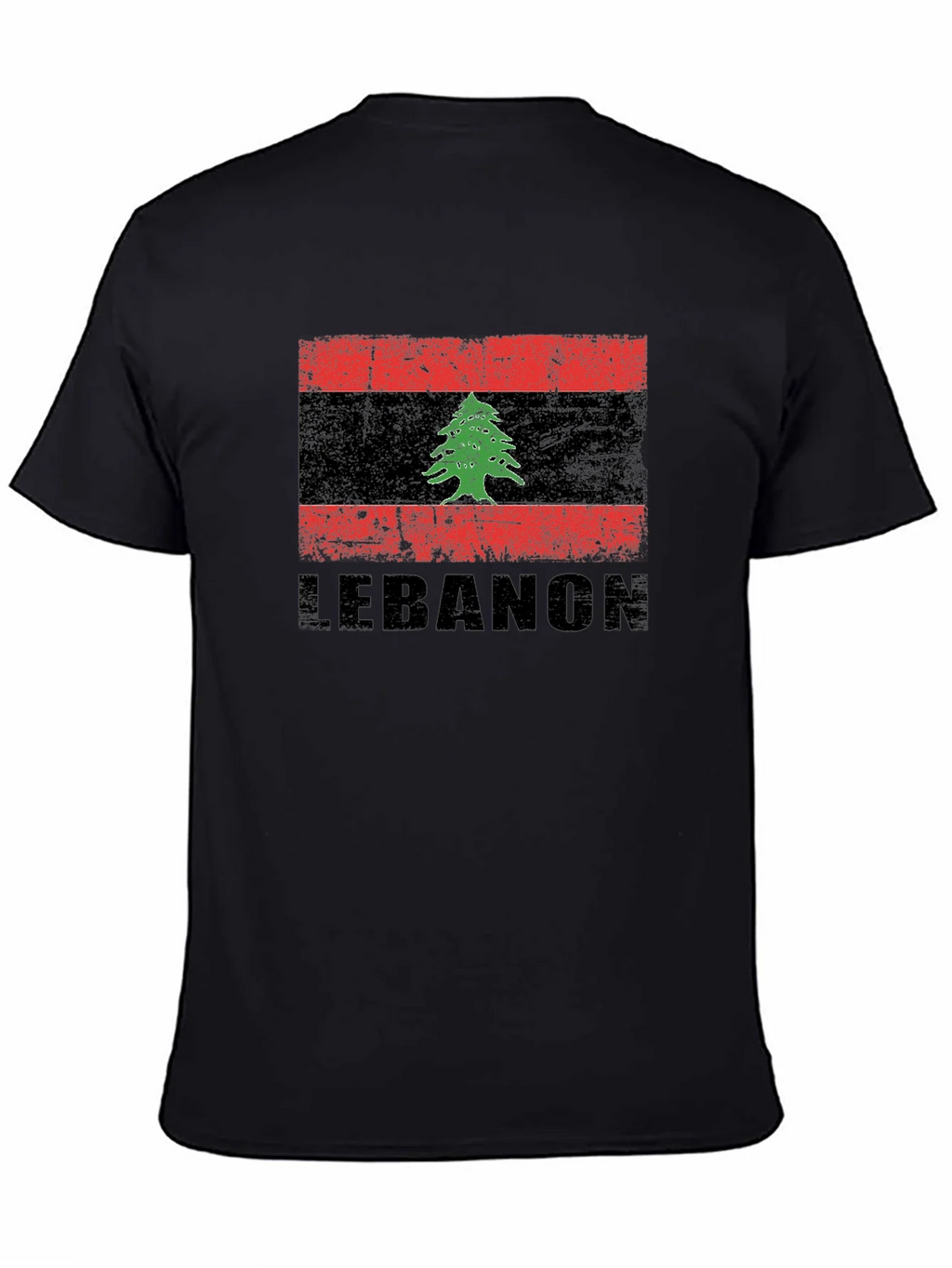 Lebanon Flag T-Shirt - Distressed Design