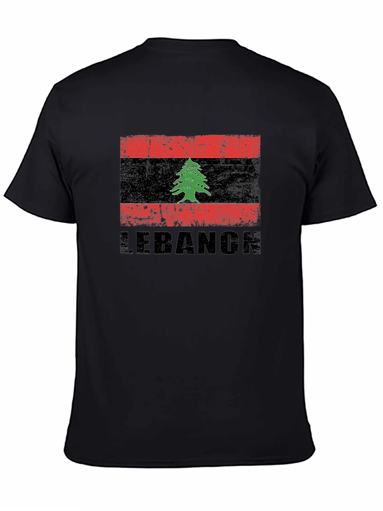 Lebanon Flag T-Shirt - Distressed Design