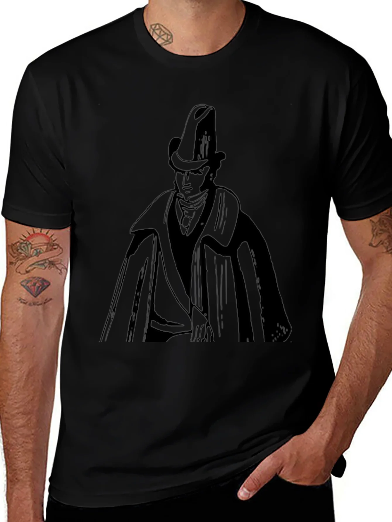 Vintage Gentleman Graphic T-Shirt - Classic Style