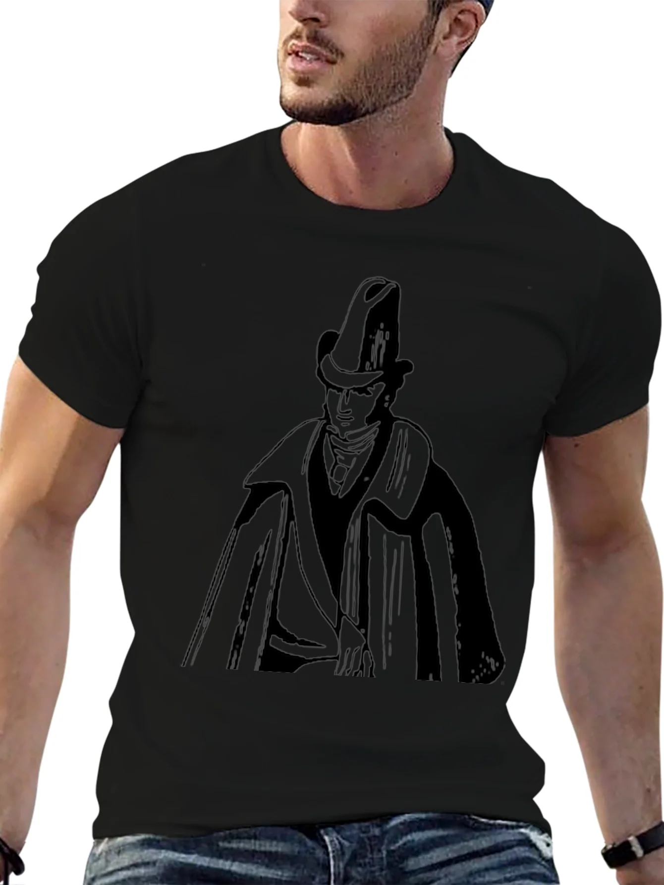 Vintage Gentleman Graphic T-Shirt - Classic Style