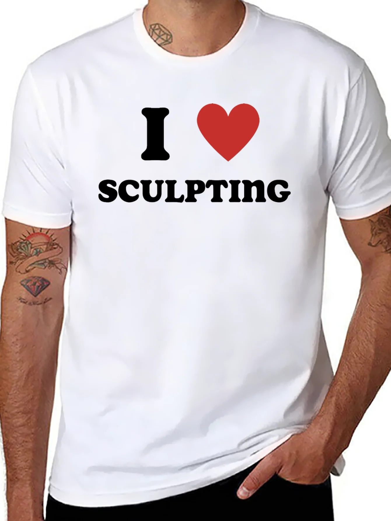 I Heart Sculpting Black Graphic Tee