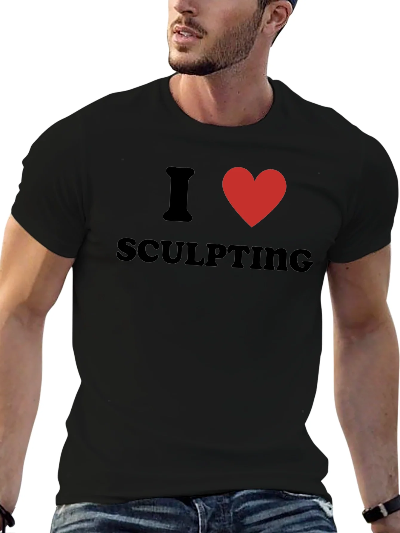 I Heart Sculpting Black Graphic Tee