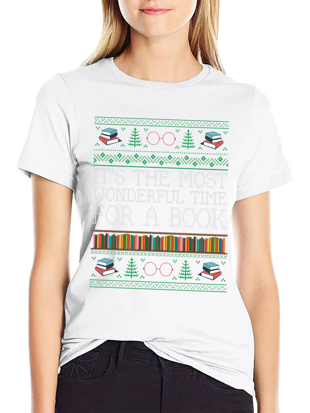 Book Lover Holiday T-Shirt