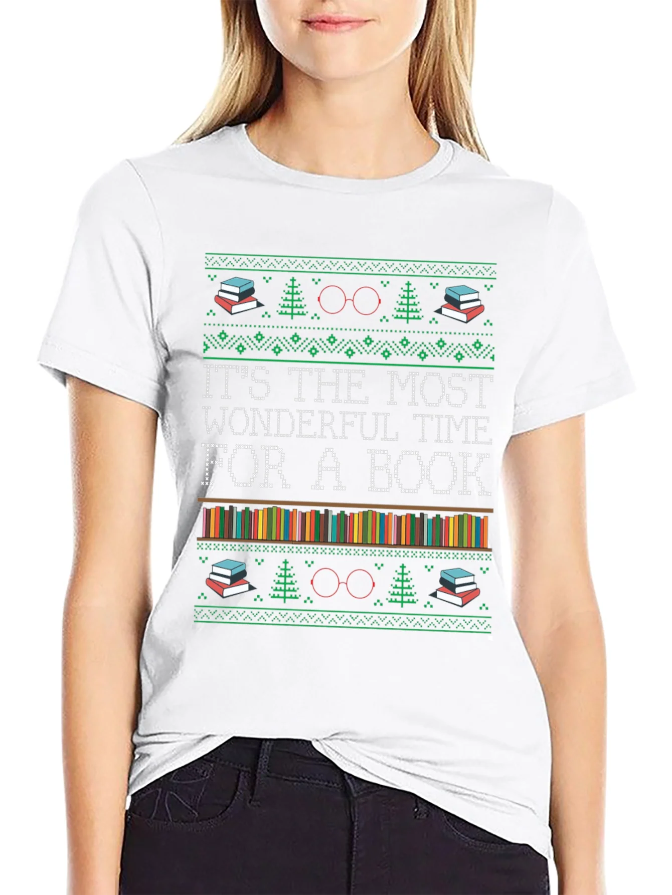Book Lover Holiday T-Shirt