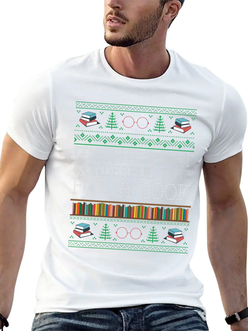 Book Lover Holiday T-Shirt