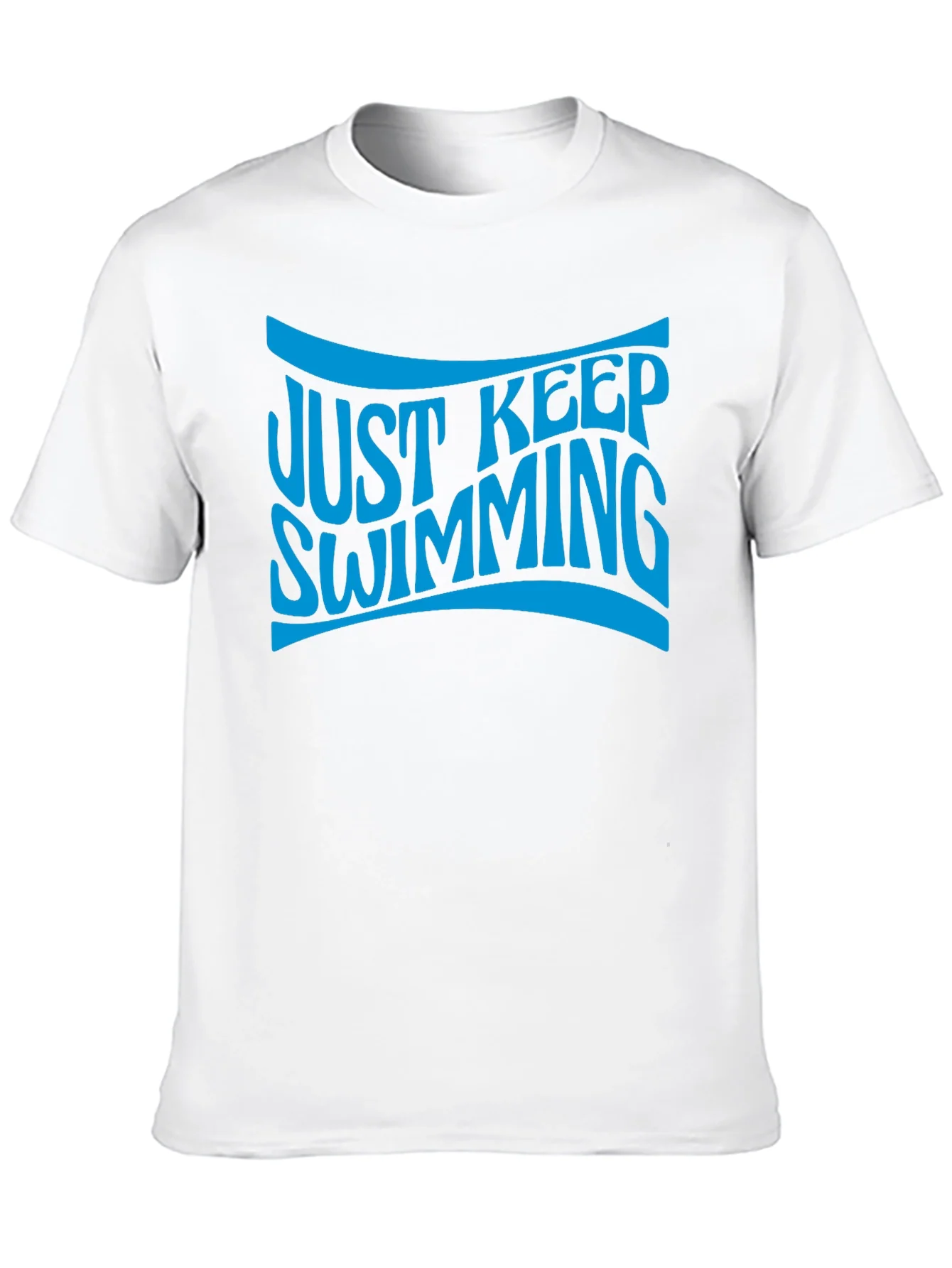 Just Keep Swimming Black Graphic T-Shirt