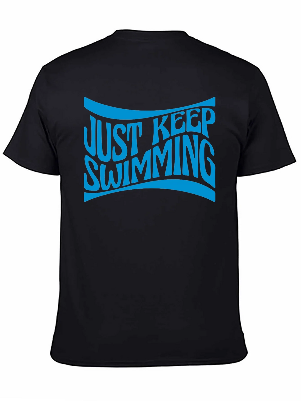 Just Keep Swimming Black Graphic T-Shirt