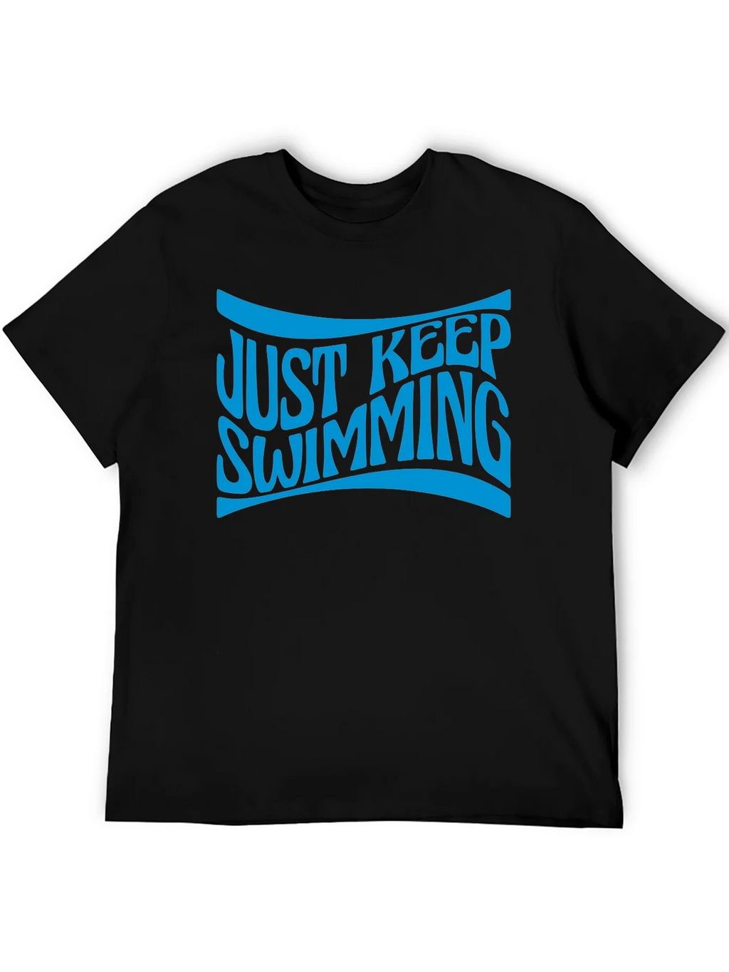 Just Keep Swimming Black Graphic T-Shirt