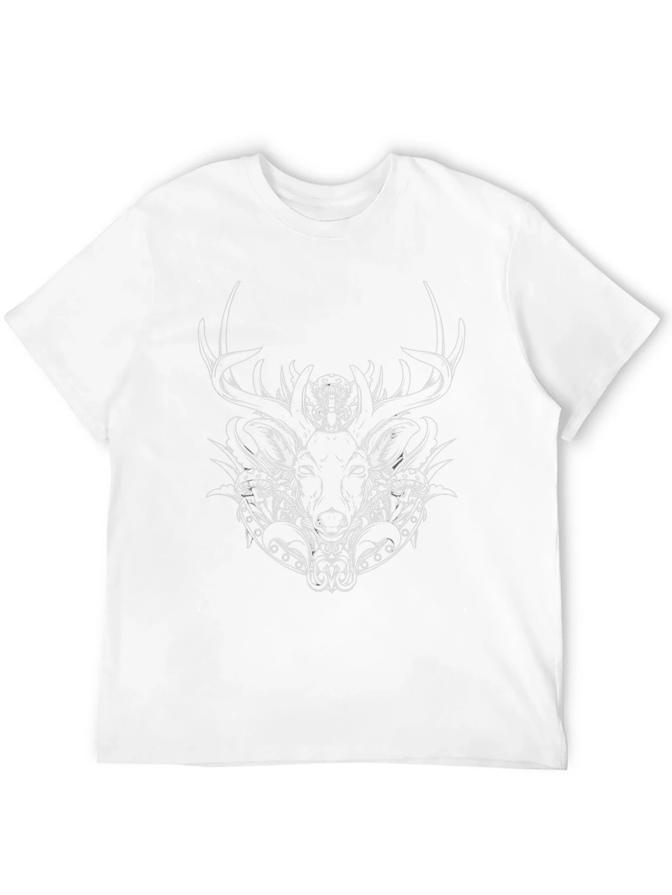 Stag Graphic Black T-Shirt - Unique Animal Design