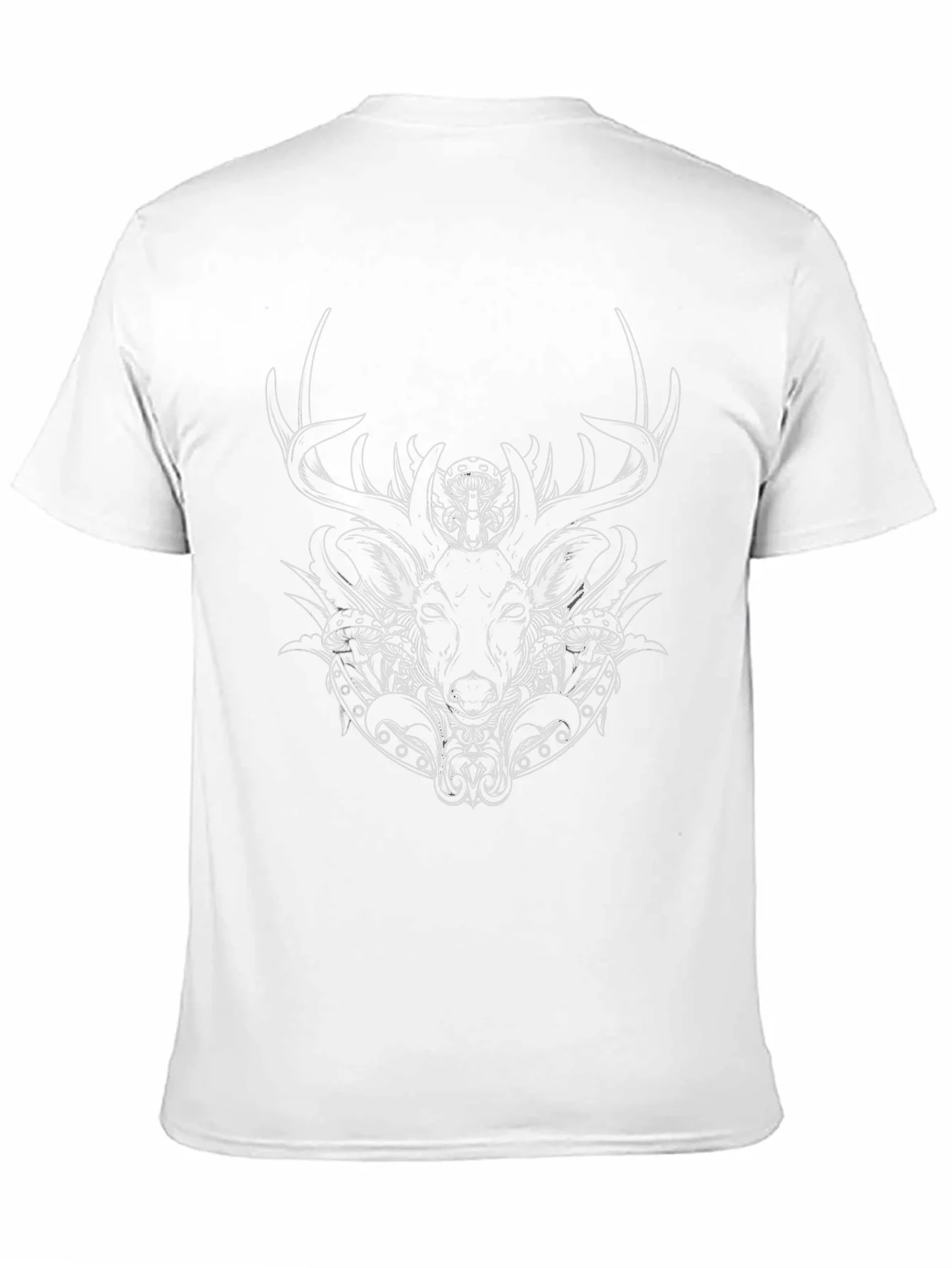 Stag Graphic Black T-Shirt - Unique Animal Design
