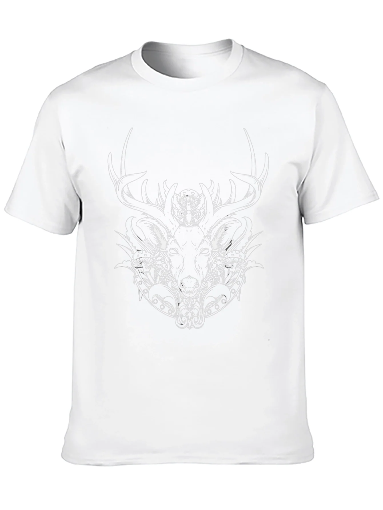 Stag Graphic Black T-Shirt - Unique Animal Design