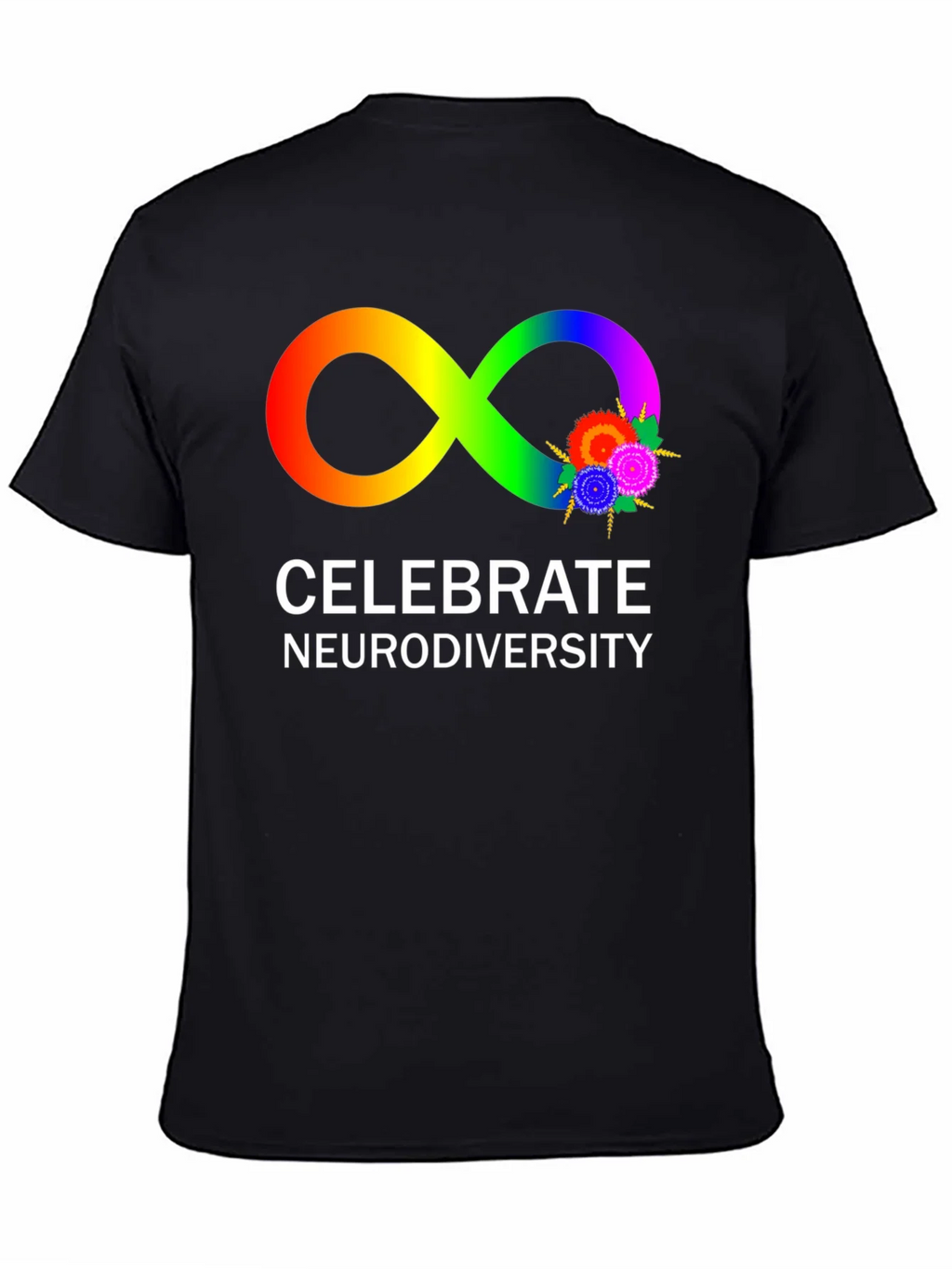 Celebrate Neurodiversity T-Shirt Infinity Symbol Autism Awareness Tee