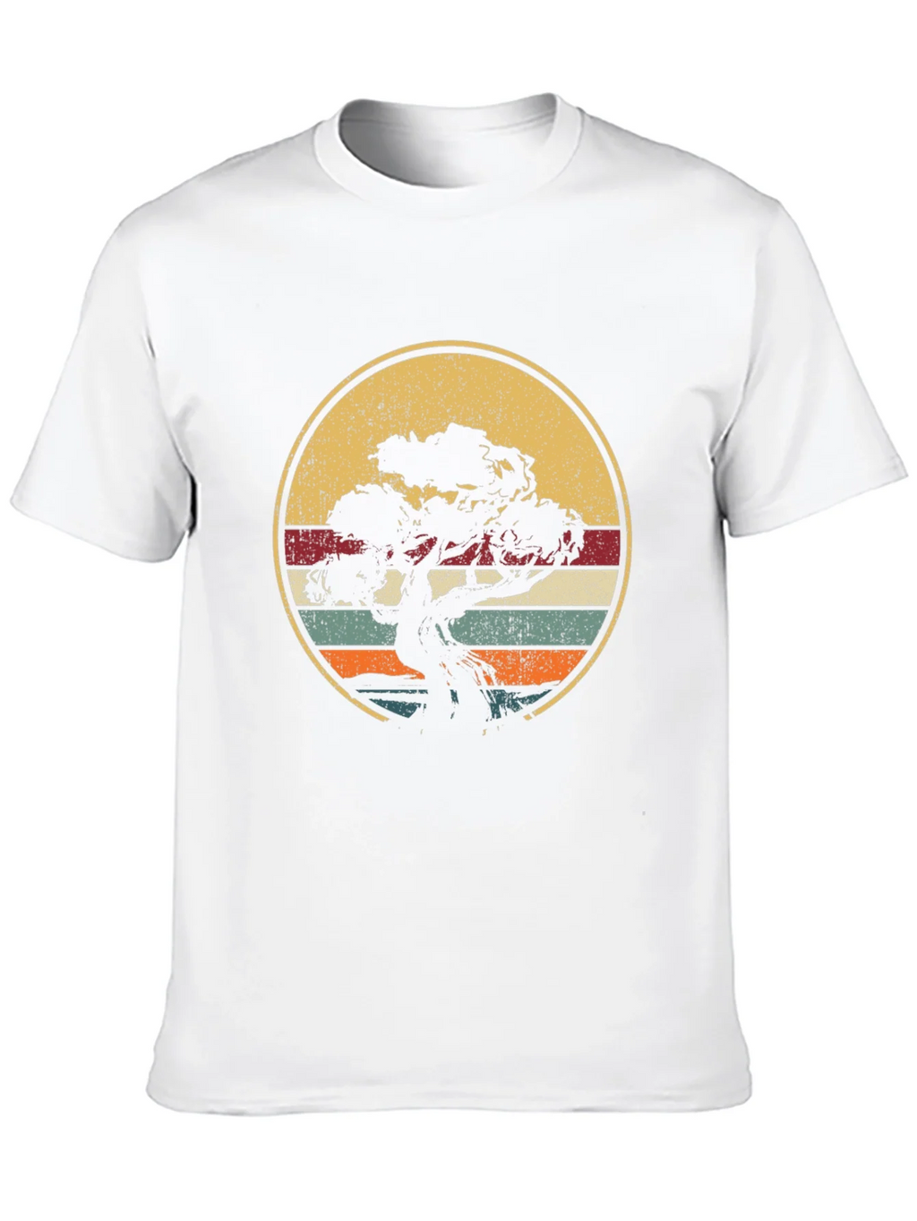 Bonsai Tree Retro Sunset T-Shirt