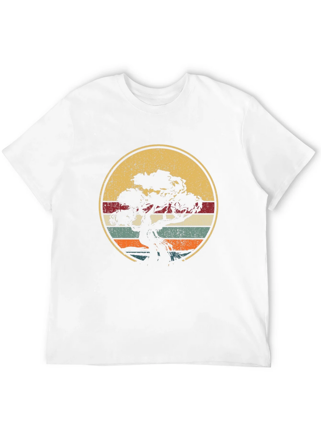 Bonsai Tree Retro Sunset T-Shirt
