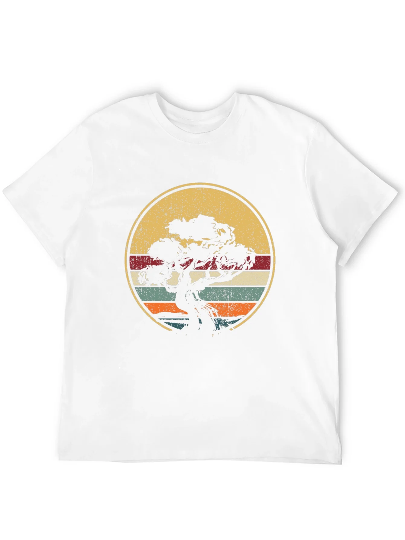 Bonsai Tree Retro Sunset T-Shirt