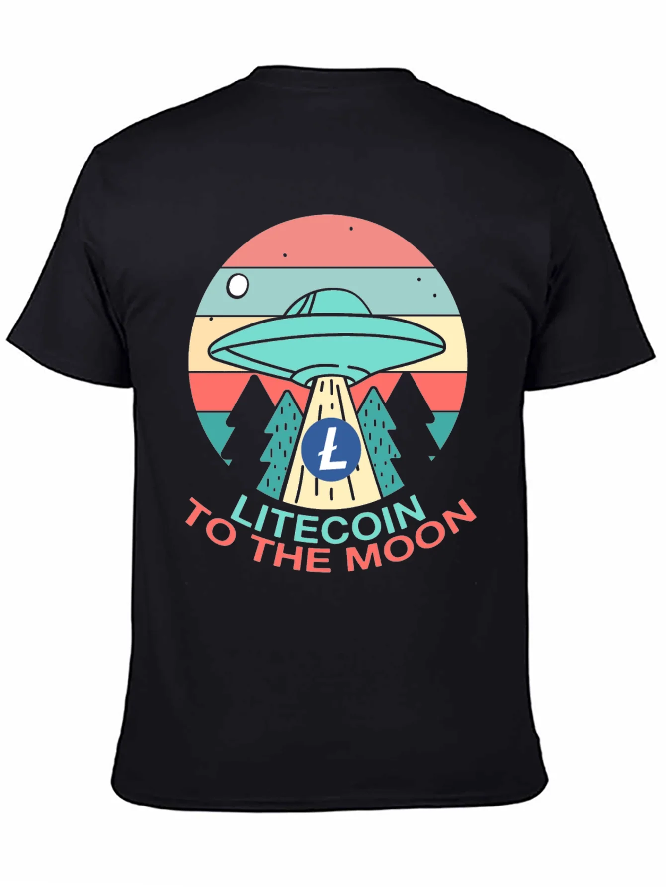 Litecoin to the Moon Graphic Tee - Crypto Fan Apparel