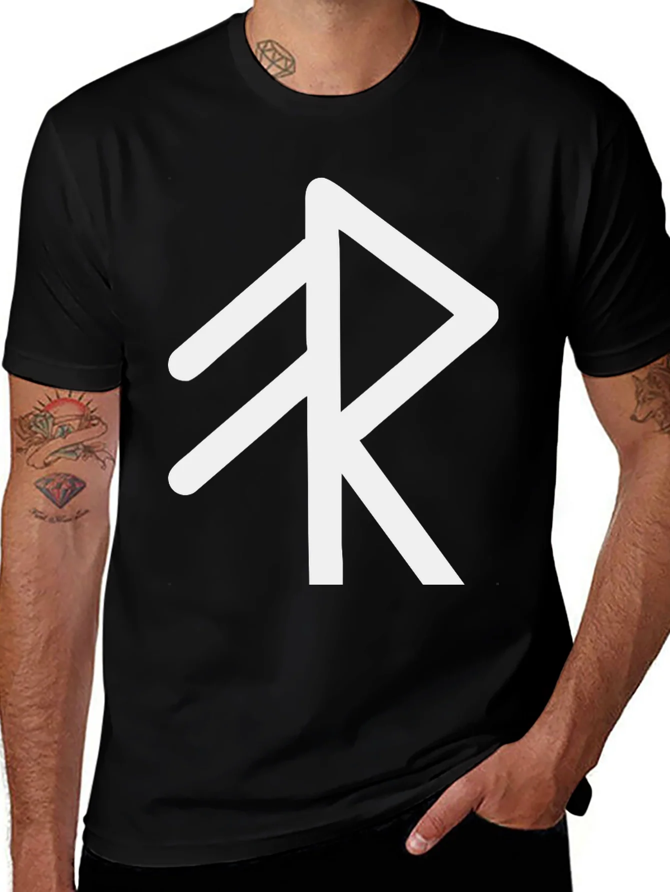 Runestone Viking Rune T-Shirt - Black